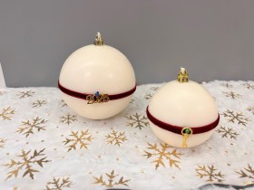 Κέρινη χριστουγεννιάτικη μπάλα (μεγάλη)18